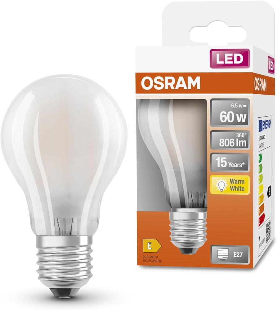 Osram LED-Lampe Classic A60 7W/827 (60W) Frosted E27 Bild 1