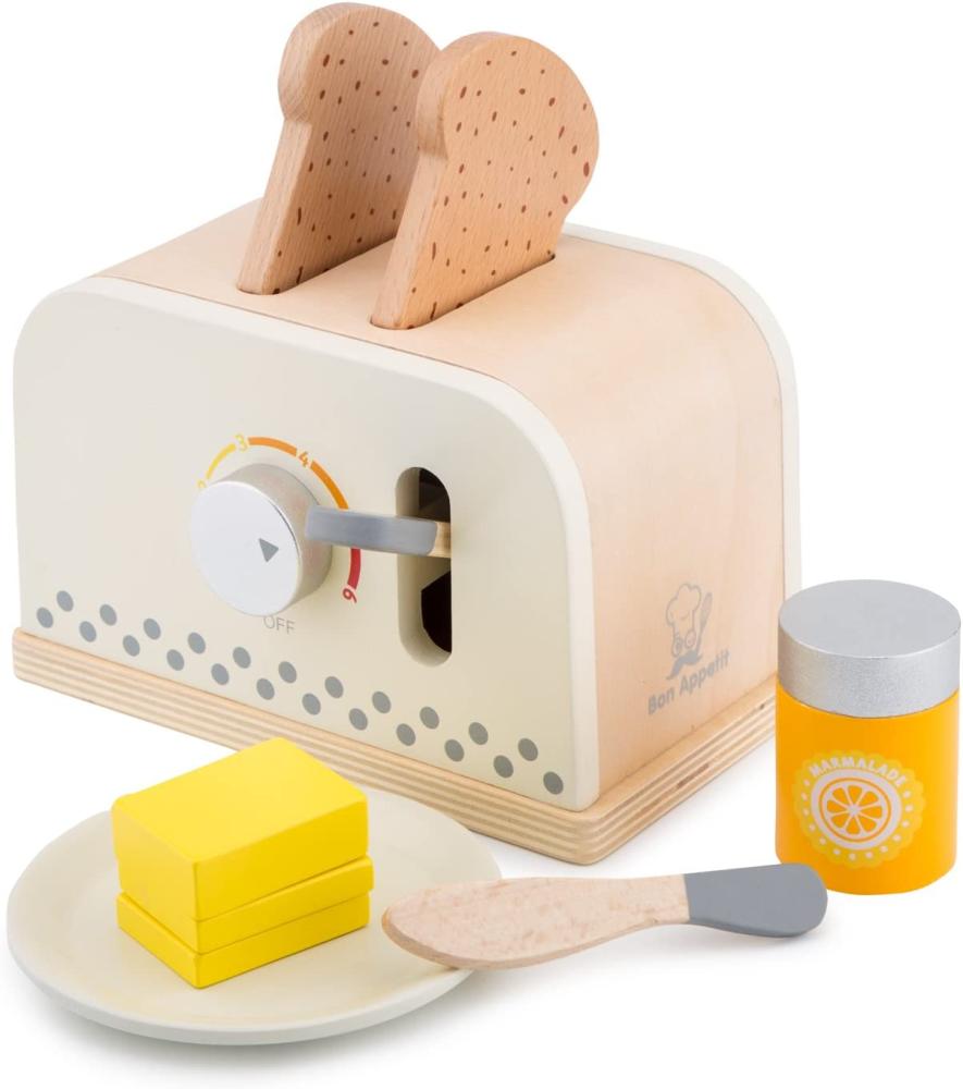 New Classic Toys 10706 Toaster mit Zubehör-Weiß, Multi Color Bild 1