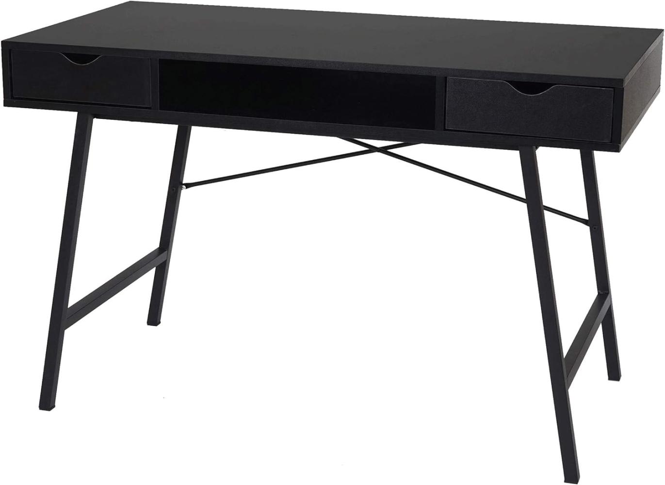 Schreibtisch HWC-E92, Bürotisch Computertisch, 3D-Struktur 120x60xcm ~ schwarz Bild 1