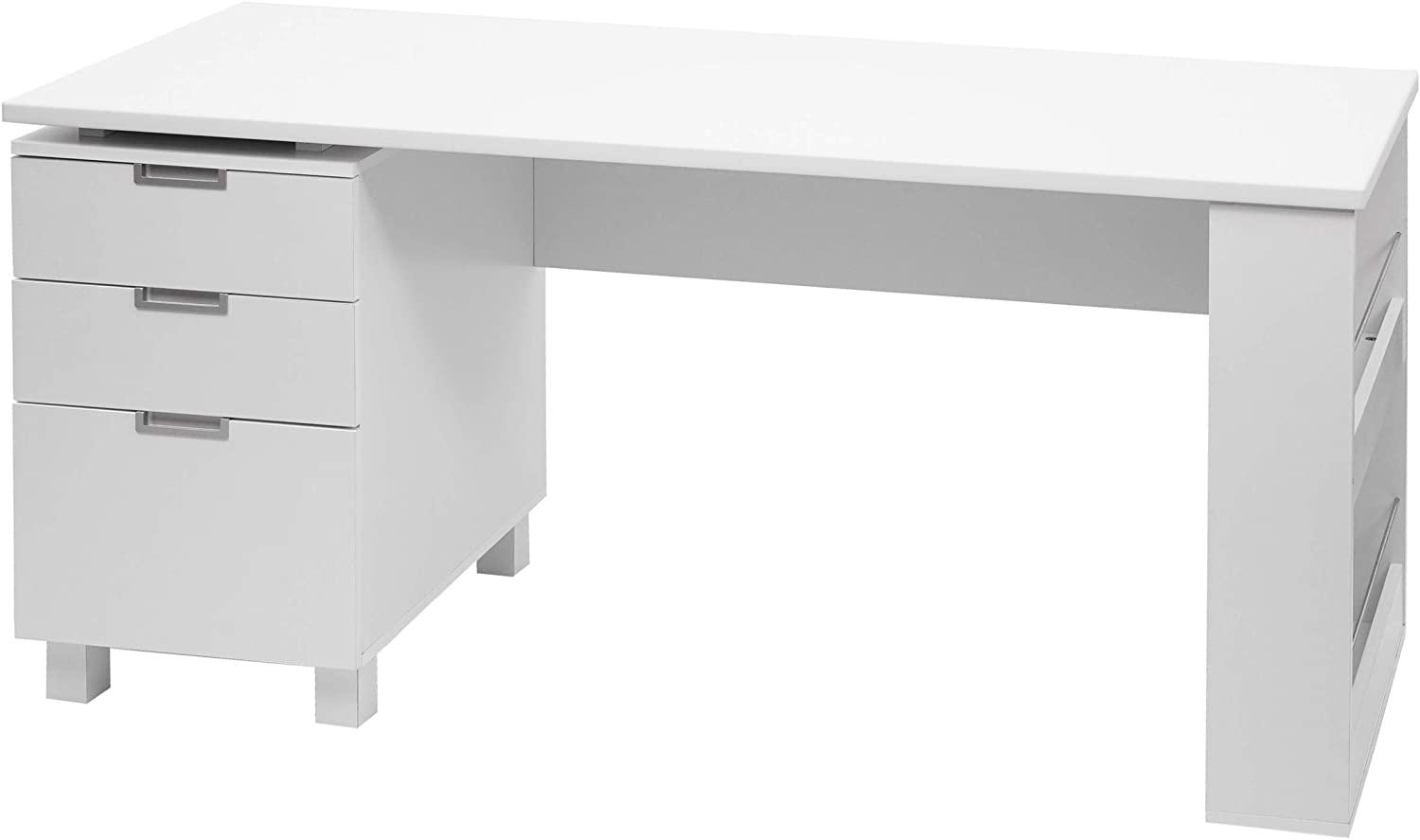 Schreibtisch HWC-F63, Bürotisch Computertisch Arbeitstisch, FSC-zertifiziert 150x60cm ~ weiß Bild 1