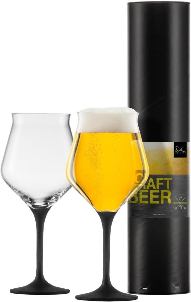 Eisch Craft Beer Kelch 2er Set Craft Beer Experts Black, Bierglas, Kristallglas, Schwarz, 435 ml, 30020312 Bild 1