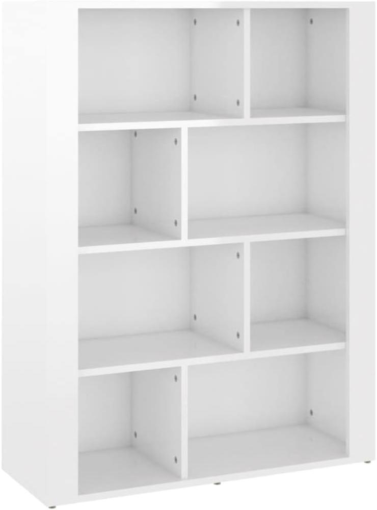 vidaXL Sideboard Hochglanz-Weiß 80x30x106 cm Holzwerkstoff Bild 1