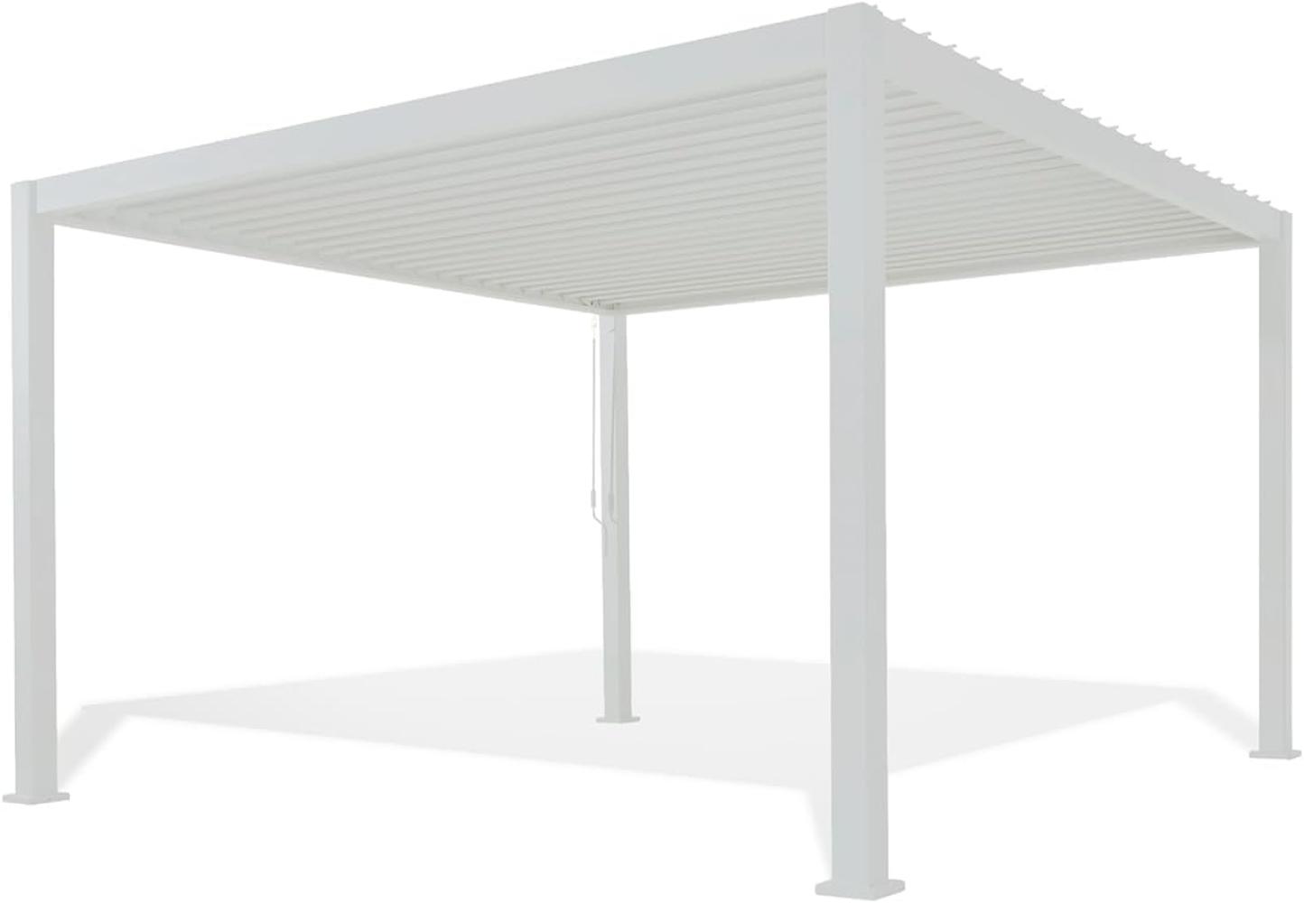 Weide Classic | Aluminium Pavillon | 3 x 3 M | Lamellendach weiß | Pergola freistehend Bild 1