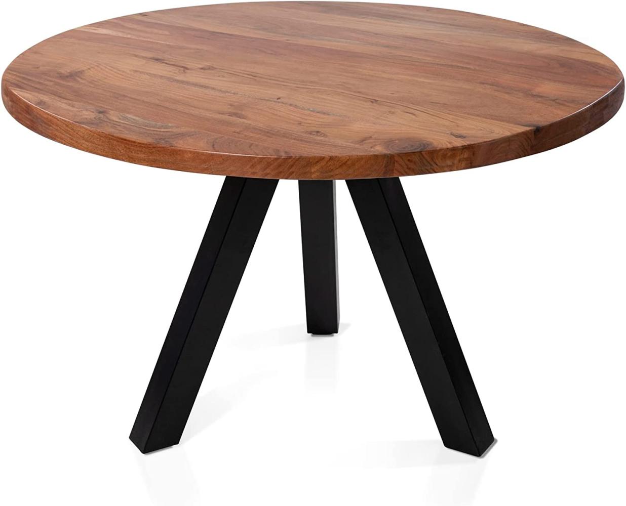 Möbel-Eins ZANTA Esstisch, Platte: 5 cm, Material Massivholz, Akazienholz 100 cm Bild 1