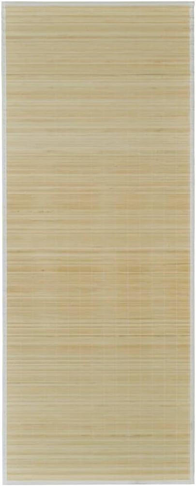 Rechteckig Naturfarbener Bambusteppich 150 x 200 cm Bild 1