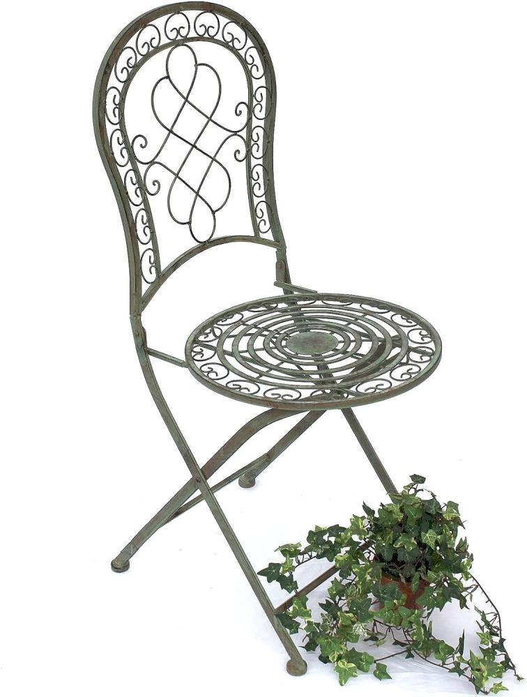 DanDiBo Gartenstuhl Metall Malega Patina 12185 Metallstuhl Stuhl Garten Vintage Eisen Nostalgie Eisenstuhl Antik Bild 1