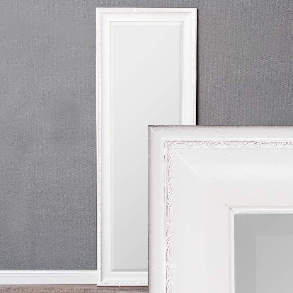 Wandspiegel COPIA 140x50cm Pur-Weiß Spiegel Barock Holzrahmen Facette Bild 1