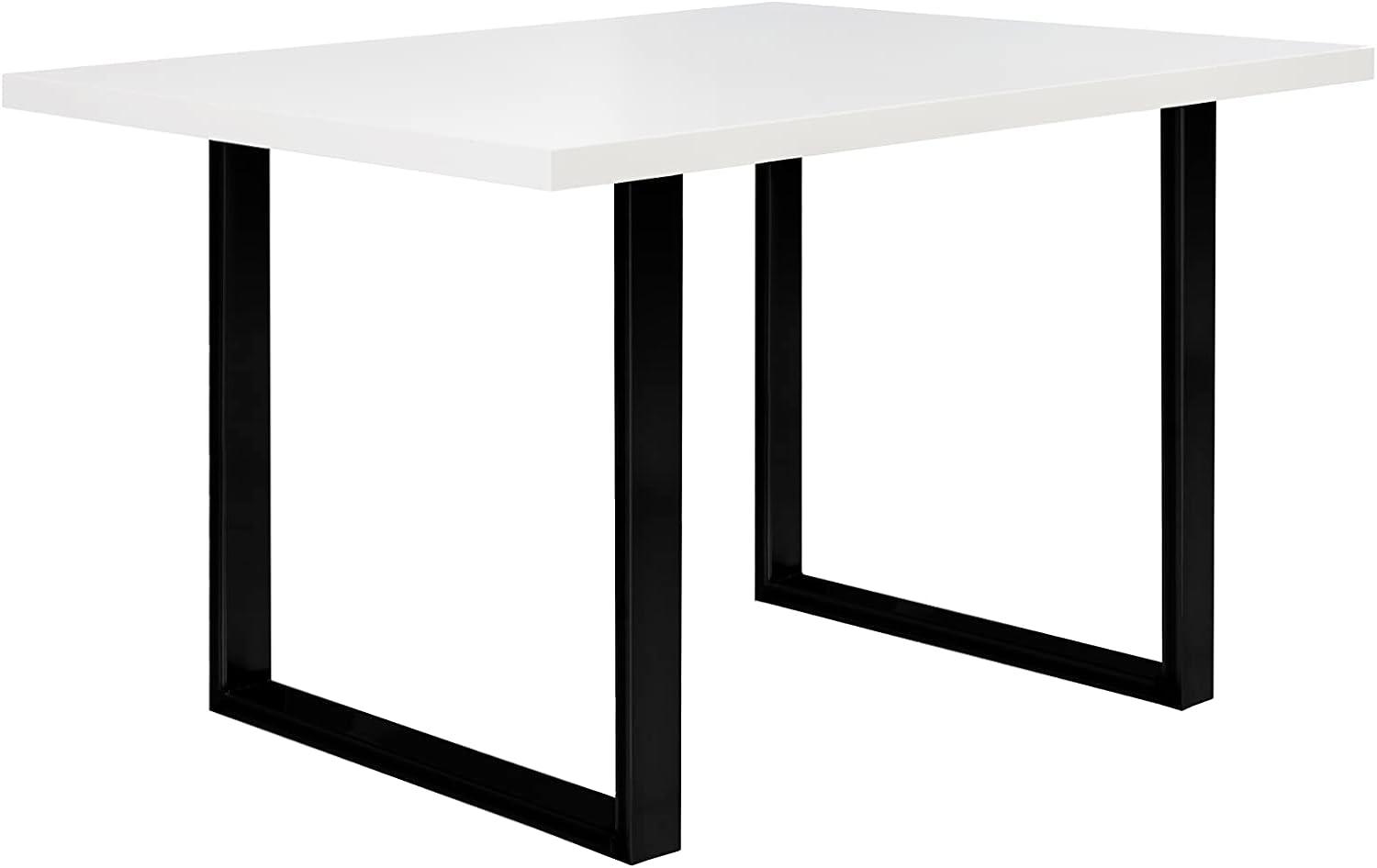 FORTE TABLES Tisch nicht ausziehbar, Holzwerkstoff, Weiß, 140 x 74. 7 x 90 cm Bild 1