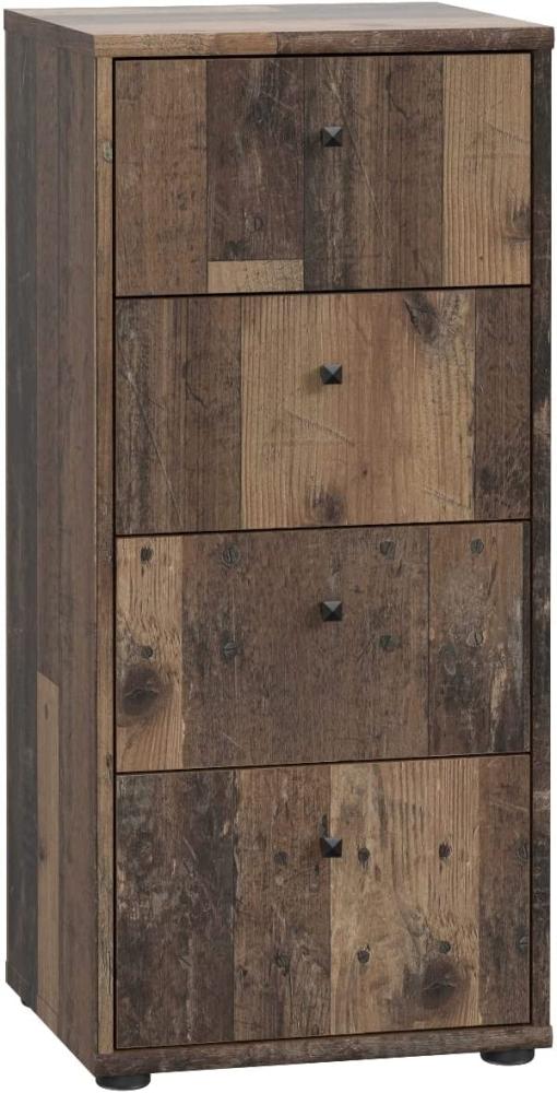 Kommode Schubladen Highboard Sideboard Hochkommode ca. 39 x 85 x 35 cm Old Wood Altholz Nb. Bild 1