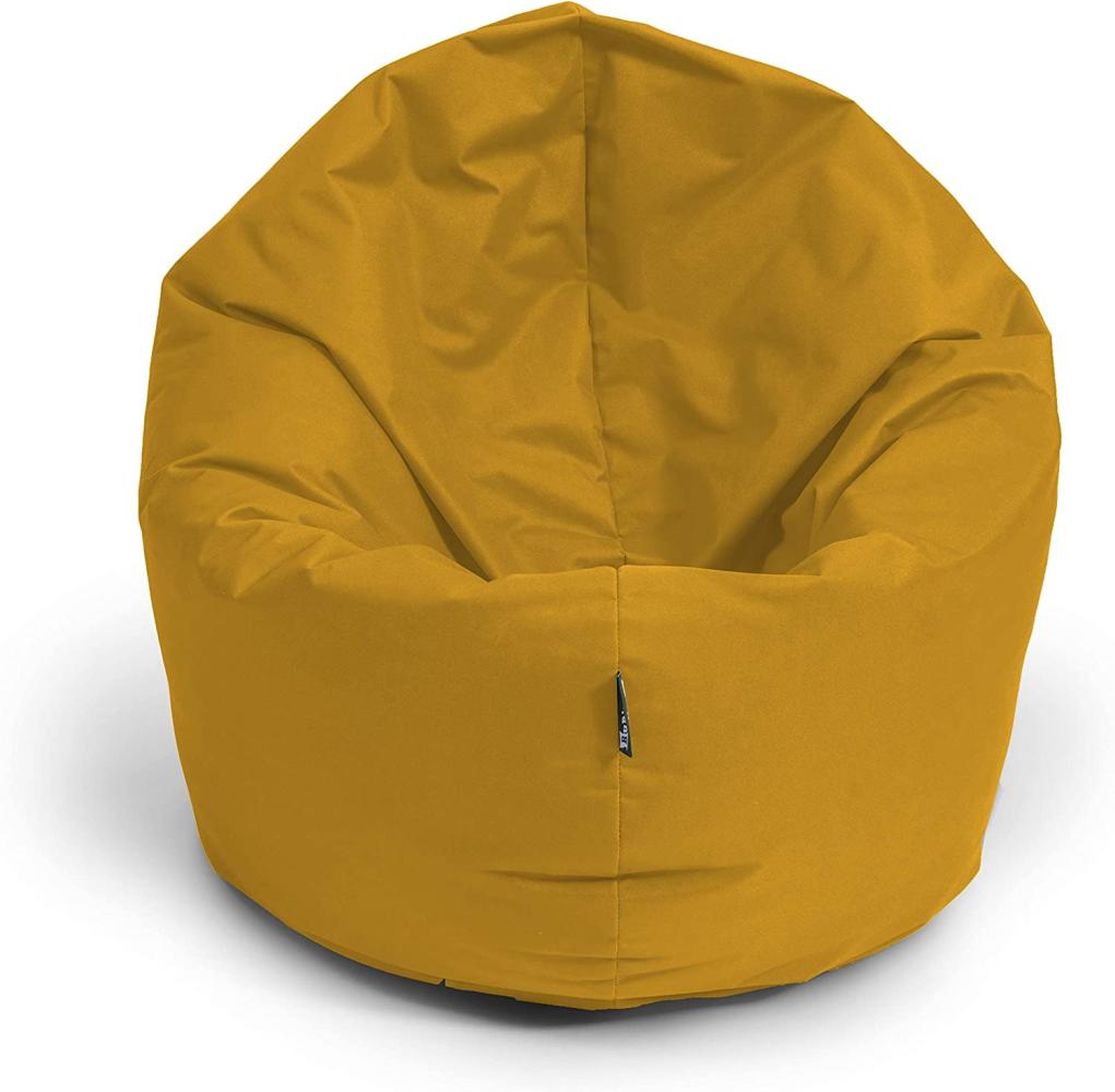 BubiBag Sitzsack für Erwachsene -Indoor Outdoor XL Sitzsäcke, Sitzkissen oder als Gaming Sitzsack, geliefert mit Füllung (125 cm Durchmesser, Sand) Bild 1