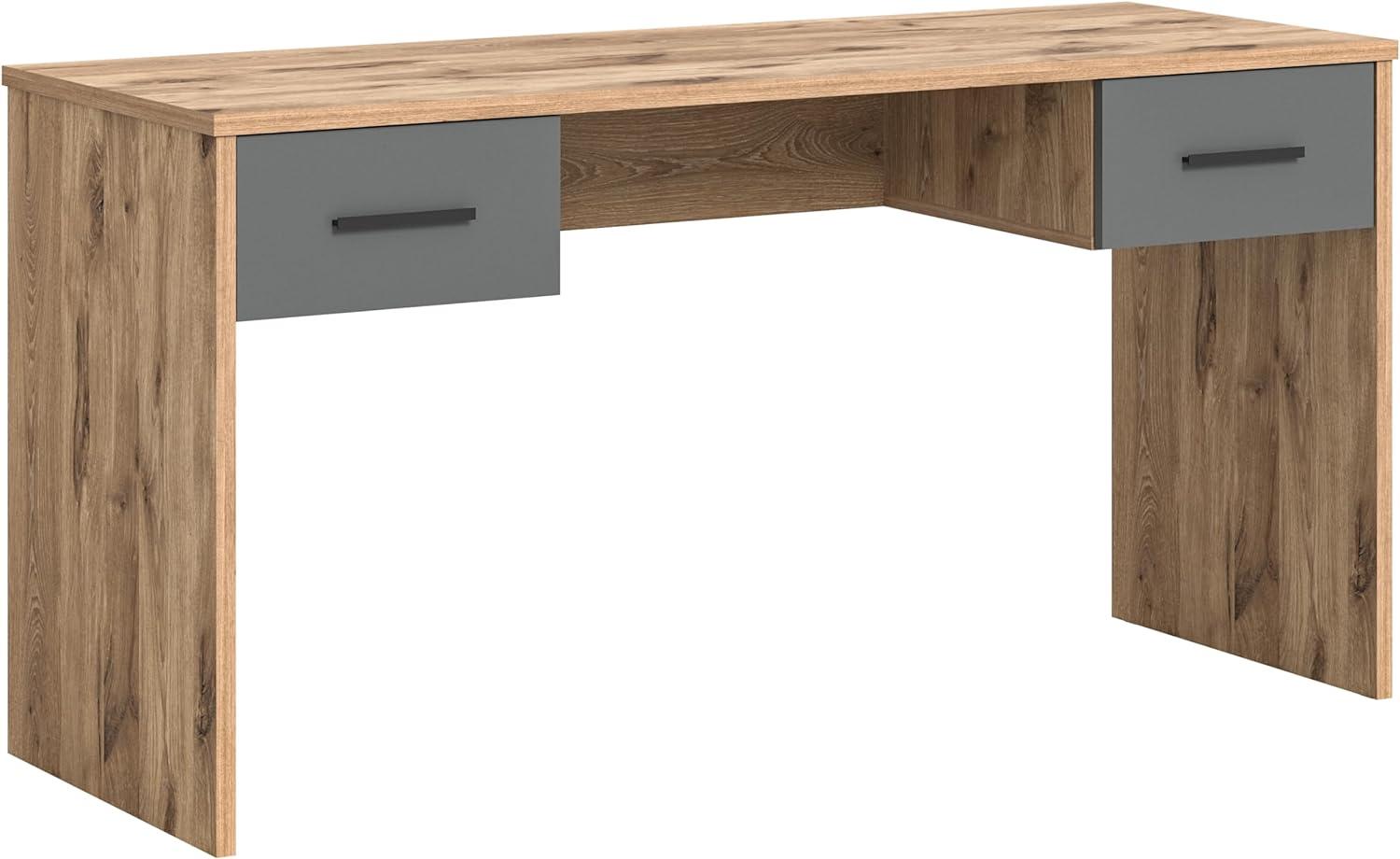 Schreibtisch Mason - Nox Oak / Basalt Grau Bild 1