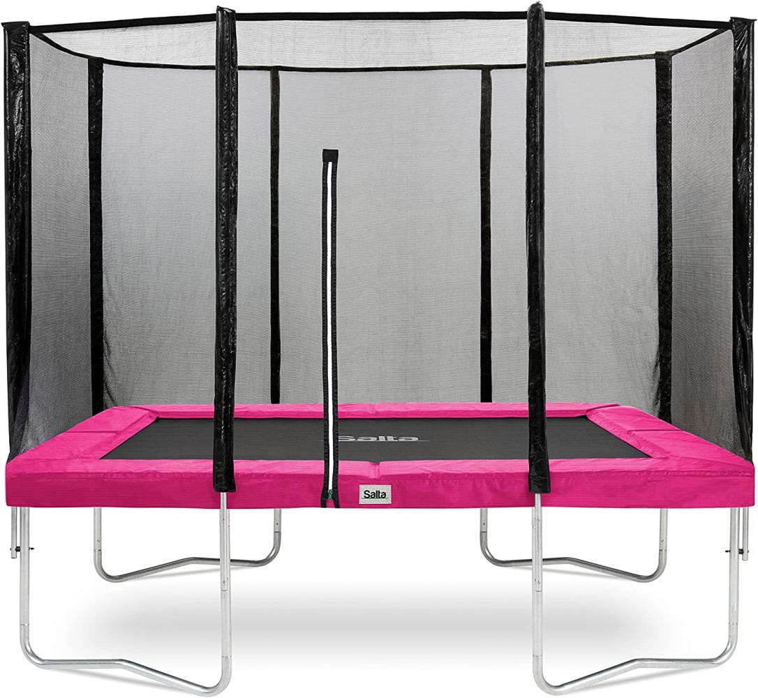 Salta 'Combo' Trampolin, pink, rechteckig, 305 x 214 cm, ab 5 Jahren, maximal belastbar bis 150 kg, inkl. Sicherheitsnetz Bild 1