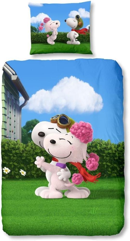 Good morning 'Snoopy' Kinderbettwäsche grün/blau Bild 1