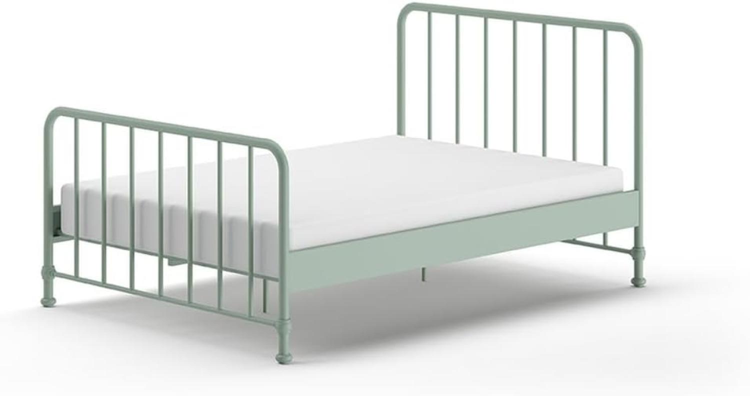 BRONXX Jugendbett mit Liegefläche 140 xx 200 cm, Ausf. Metall Olivegrün matt Bild 1