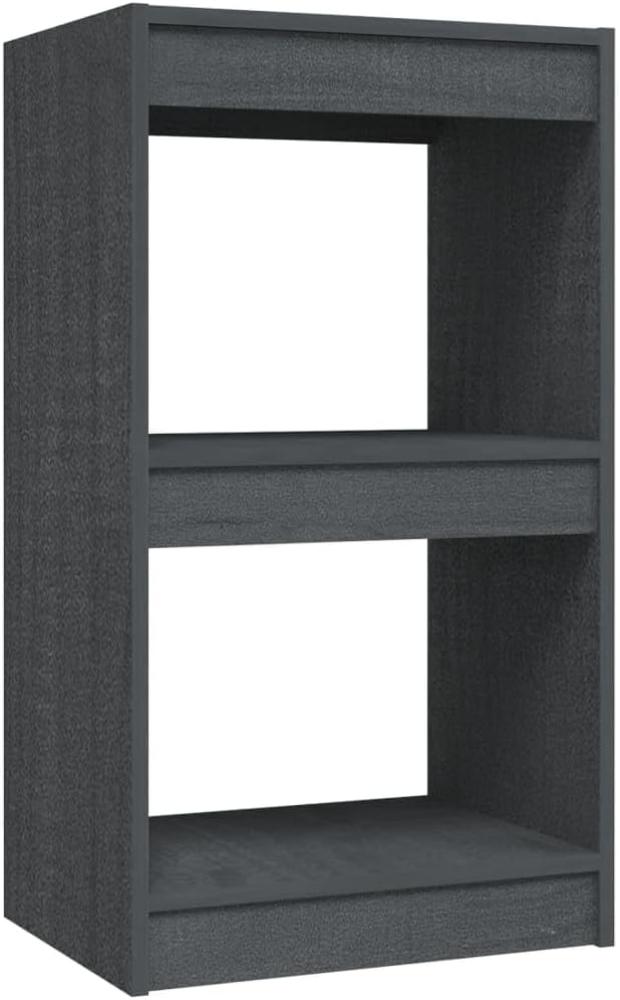 Bücherregal Grau 40x30x71,5 cm Massivholz Kiefer Bild 1