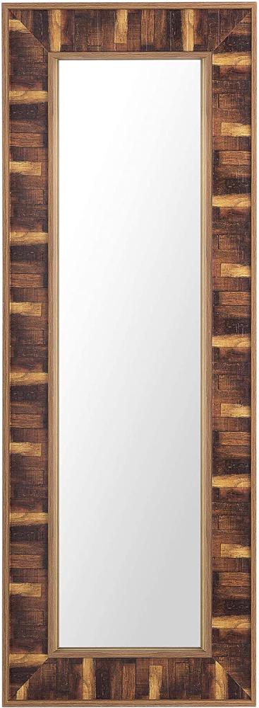 Wandspiegel dunkler Holzfarbton rechteckig 50 x 130 cm ROSNOEN Bild 1