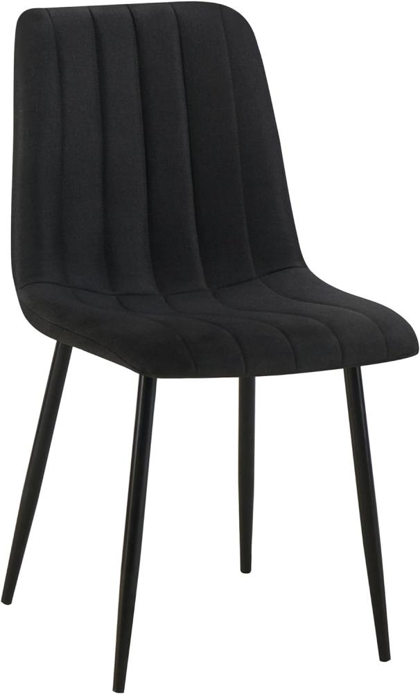 Stuhl Dijon Stoff schwarz Bild 1