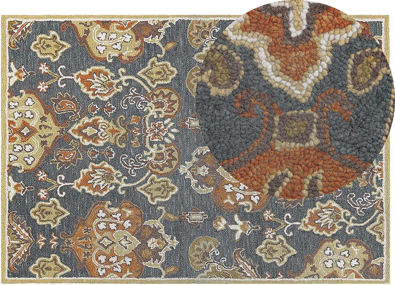 Teppich Wolle mehrfarbig 160 x 230 cm Kurzflor UMURLU Bild 1