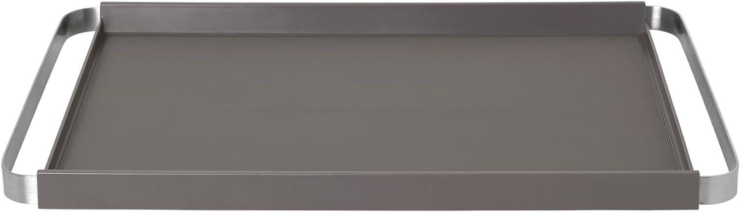 Blomus Tablett PEGOS rechteckig Warm Gray, Serviertablett, Kellnertablett, Kunststoff, Edelstahl, Silikon, 50 x 32 cm, 64135 Bild 1