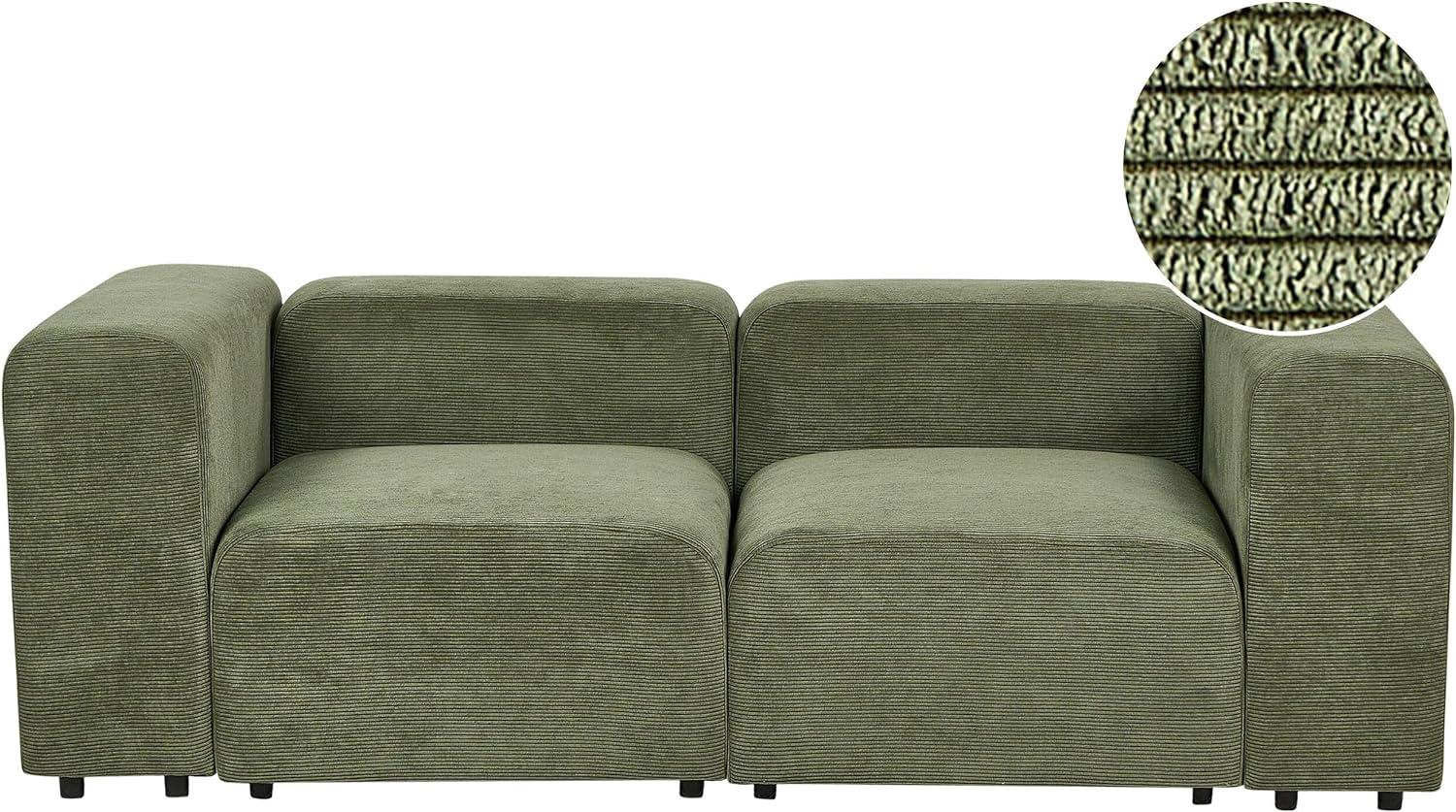 2-Sitzer Sofa Cord grün FALSTERBO Bild 1