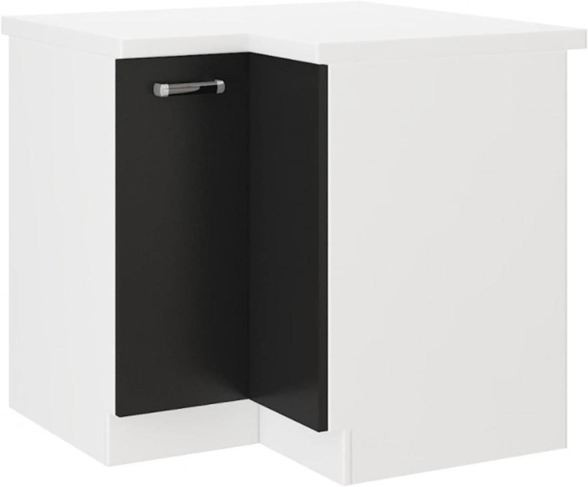 Küchen Eckunterschrank 89x89 cm für das Modell „Omega 240 Schwarz + Weiß“ Bild 1