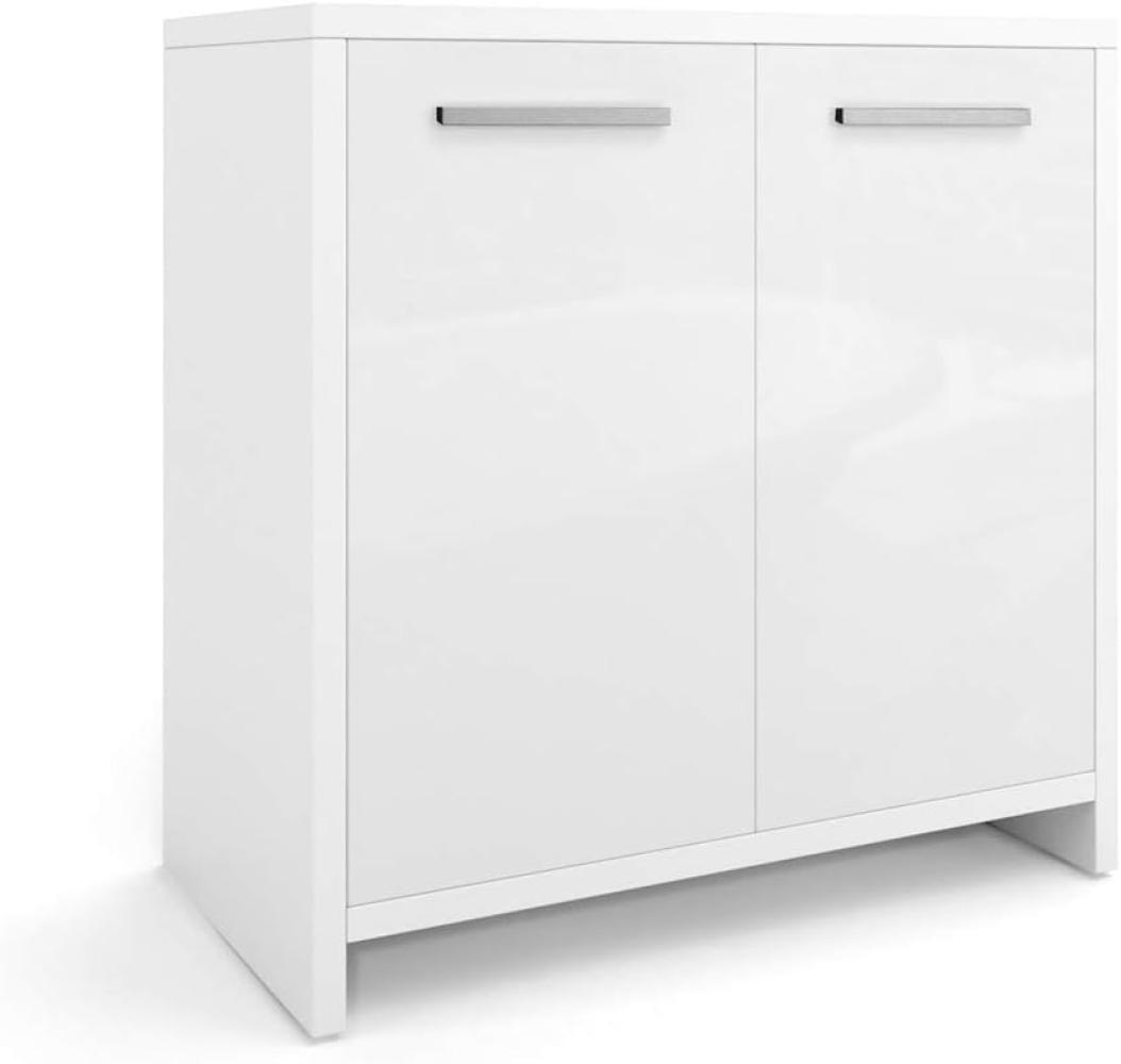 VICCO 'Kiko' Waschbeckenunterschrank, Weiß hochglanz Bild 1