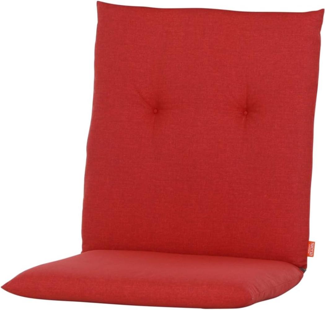 SIENA GARDEN MIRACH Sesselauflage 100 cm Dessin Uni rot, 100% Baumwolle Bild 1