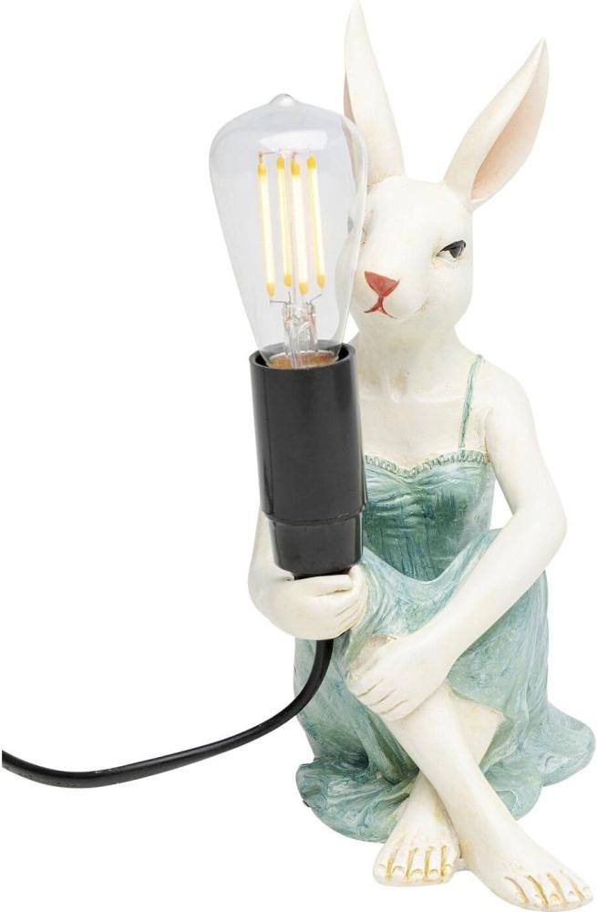 Kare Design Tischleuchte Girl Rabbit, Weiß, 21cm, Schreibtischlampe, Nachttischlampe, Dekoleuchte, Hasenlampe, Leuchtmittel nicht inklusiv Bild 1