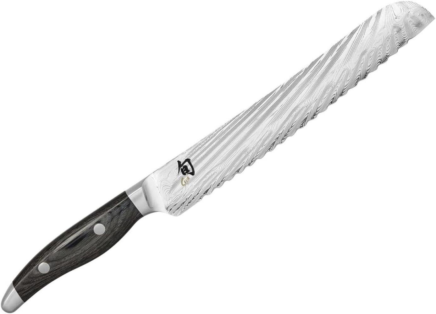 Kai Messer Shun Nagare Brotmesser, Brötchenmesser, Küchenmesser, Messer, 23 cm, Damaszener Stahl, NDC-0705 Bild 1