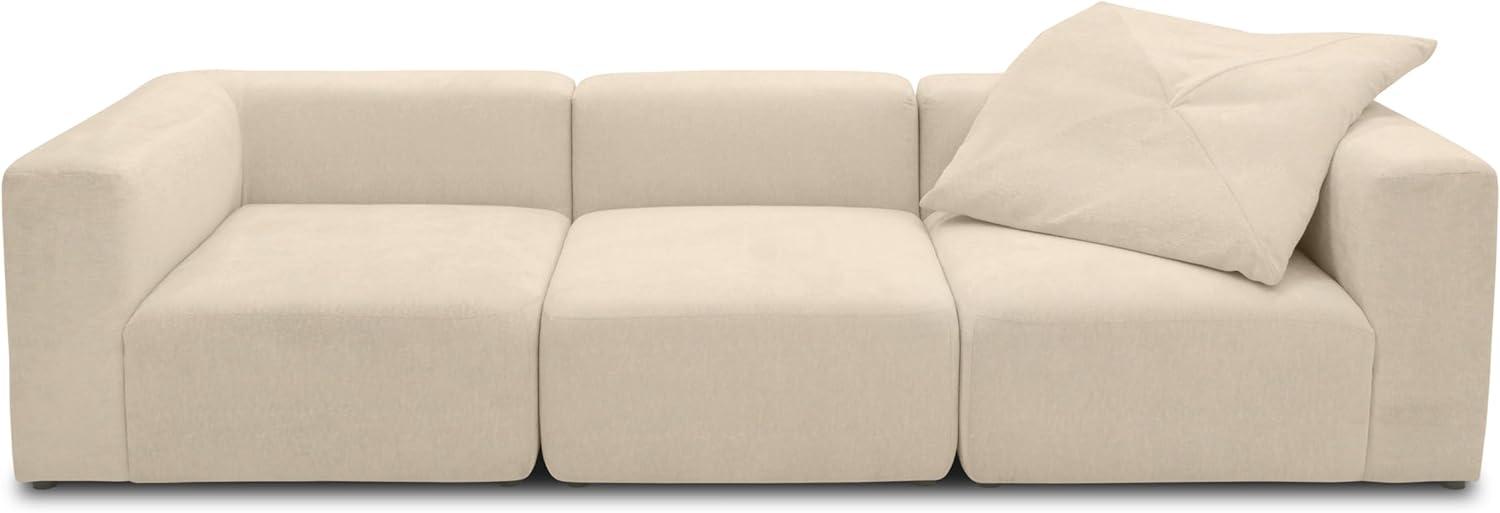 DOMO. collection 3 Couch, Sofa, Modulsofa, 3 Sitzer aus DREI Modulen, beige, 301 x 108 cm Bild 1