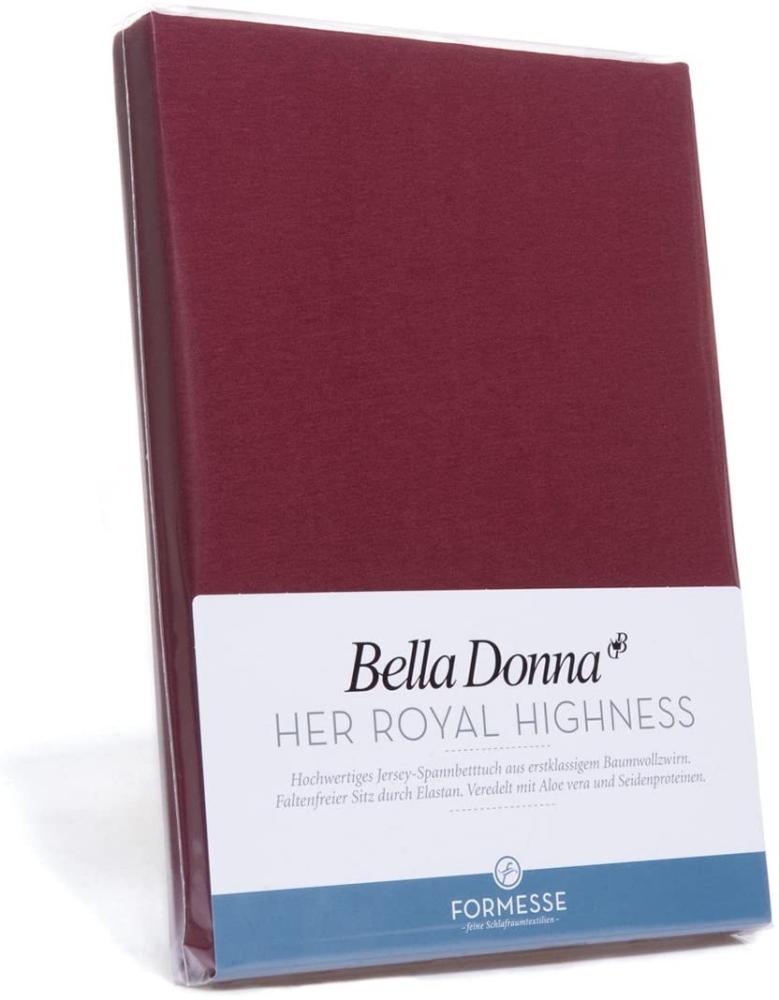 Bella-Donna Bella-Donna Jersey Spannbettlaken, carminrot, 90x190 - 100x220 cm Bild 1