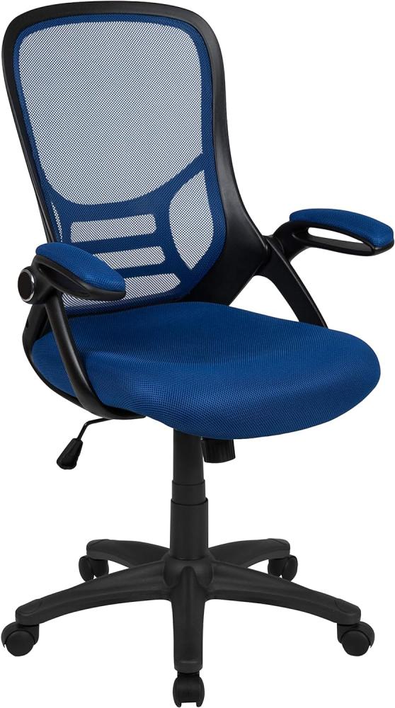 Flash Furniture Bürostuhl, Netzgewebe Modern 26. 5" W x 26. 5" D x 40. 25" - 44" H blau Bild 1