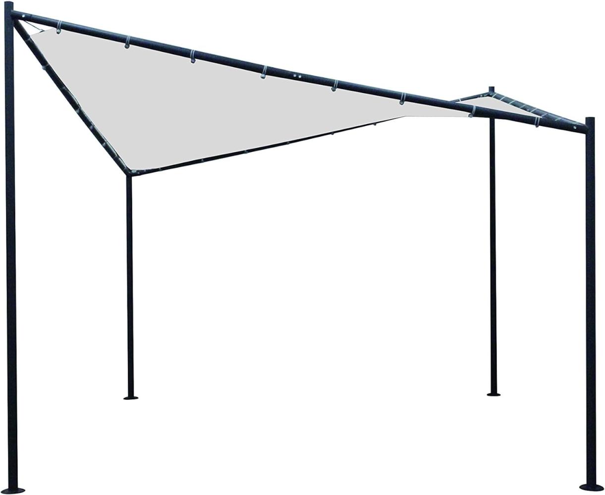 Sonnensegel Pavillon ORLANDO 3,5x3,5 Meter mit Plane PVC-bechichtet weiss Bild 1