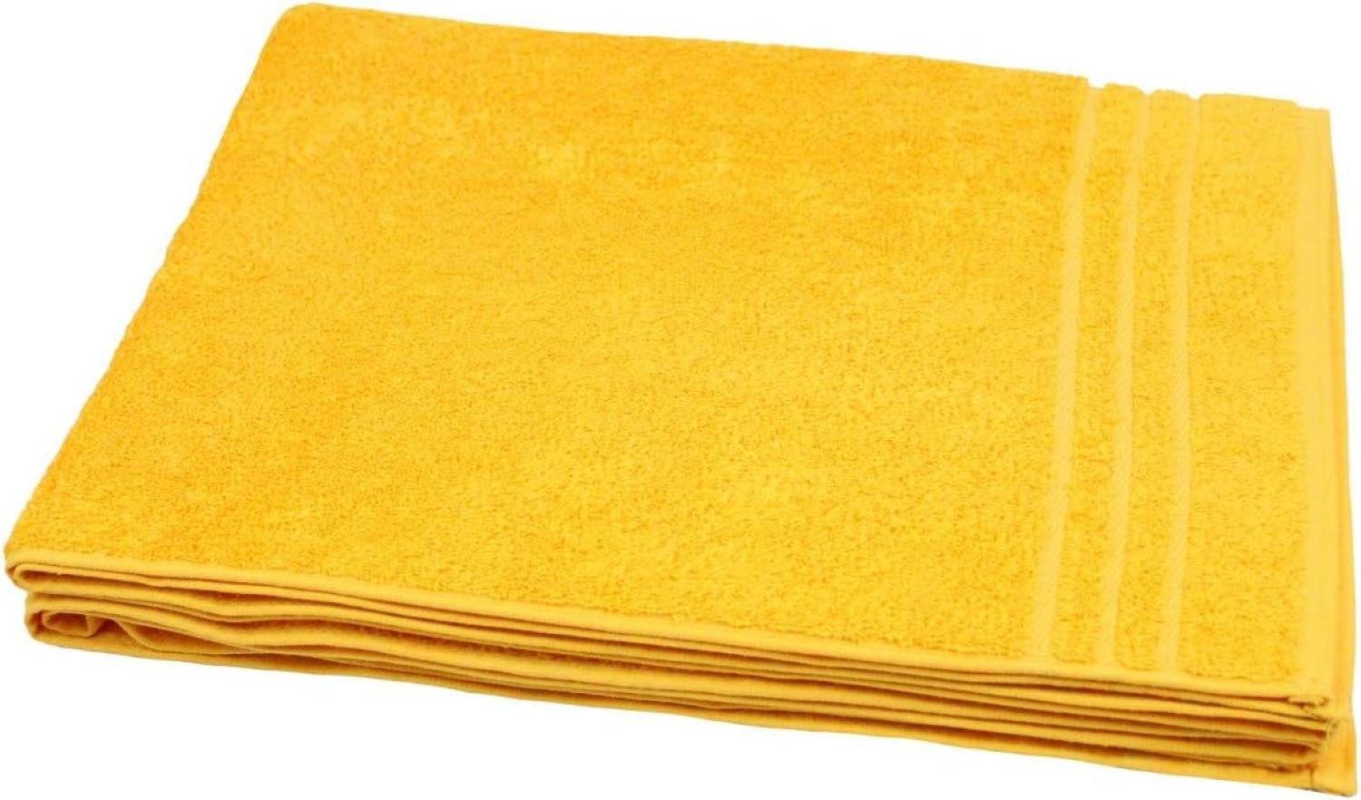 Saunatuch 70x170 cm gelb/orange mit Streifenborten »Sensepura« Bild 1