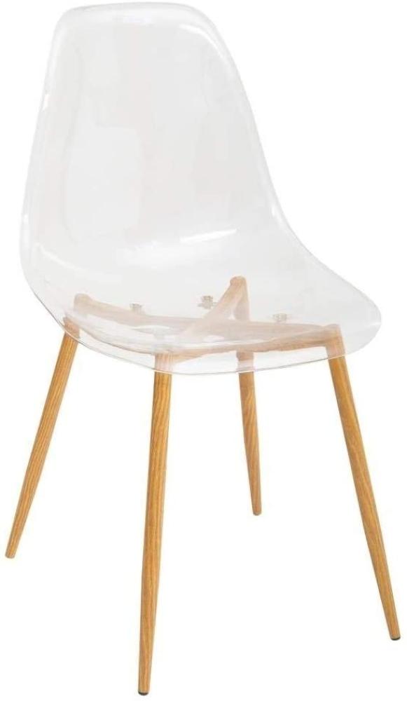 Sitzstuhl 'Taho' , transparent, Füße in Eichenoptik Bild 1