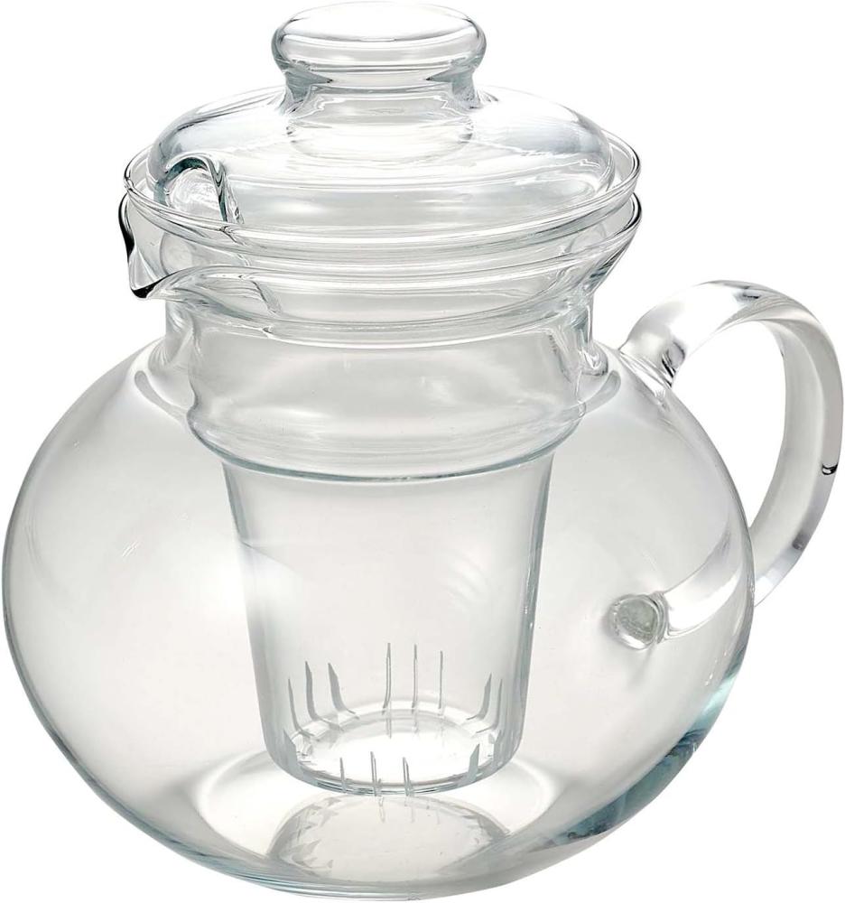 Teekanne Eva aus Glas inklusive Glas-Teesieb ist metallfrei Bild 1