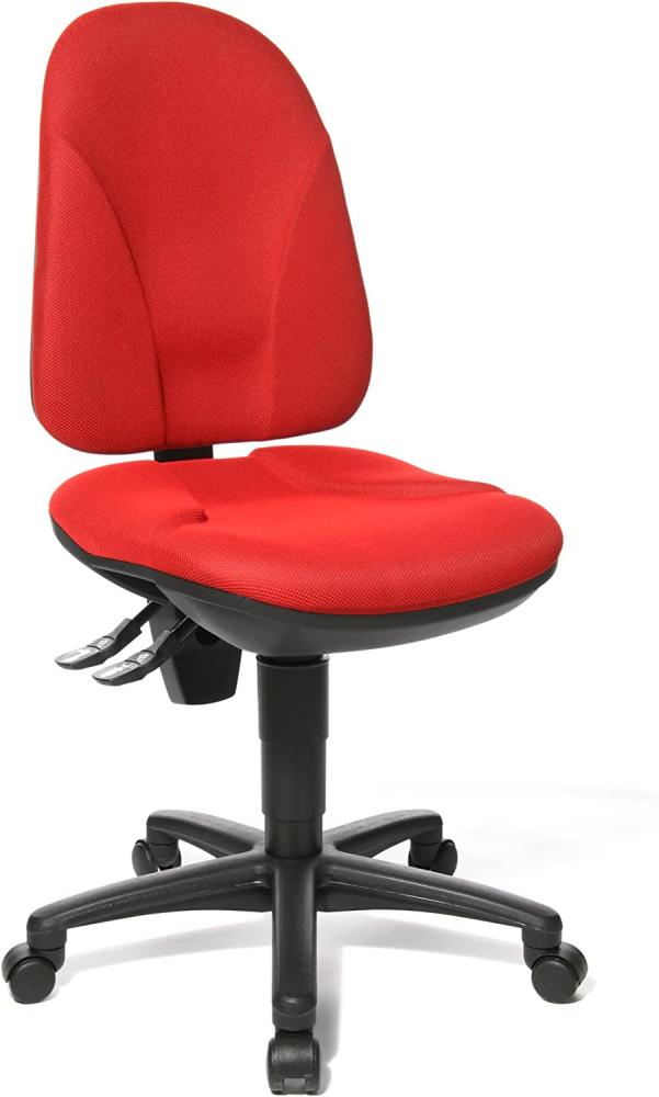 Topstar Point 35, Bürostuhl, Schreibtischstuhl, Rückenlehne höhenverstellbar, Bezugsstoff rot Bild 1