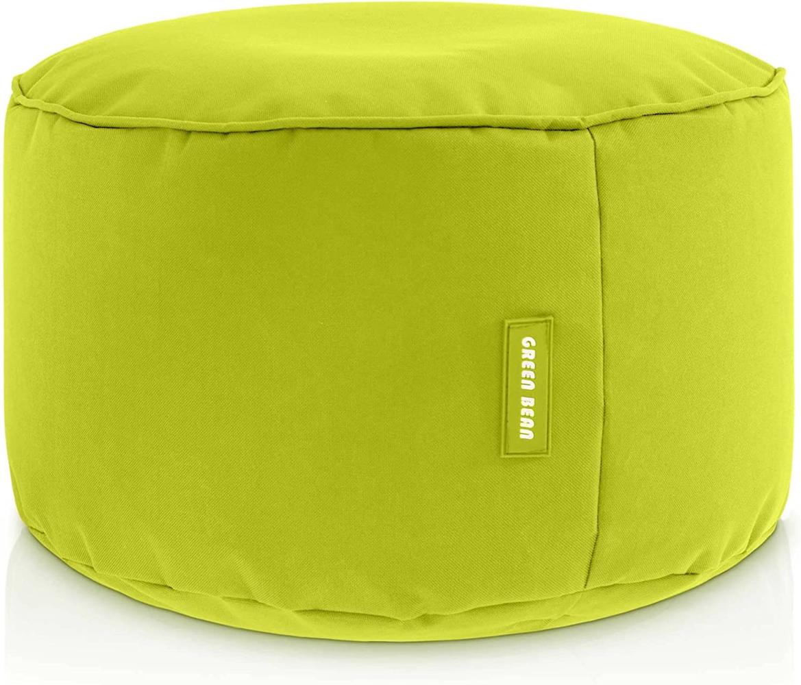 Green Bean© Sitzsack-Hocker "Stay" 25x45cm mit EPS-Perlen Füllung - Fußhocker Sitz-Pouf für Sitzsäcke - Fußablage Sitzkissen Sitzhocker Hellgrün Bild 1