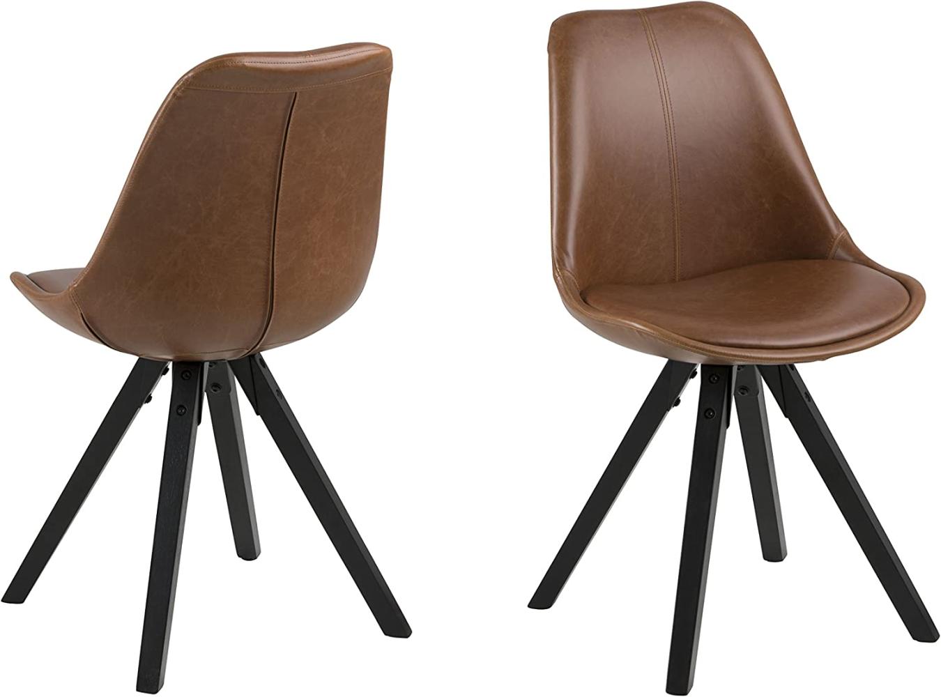 Amazon Brand - Movian Arendsee 2er Set Esszimmerstühle, 55 x 55 x 85 cm (L x B x H), Braun Bild 1