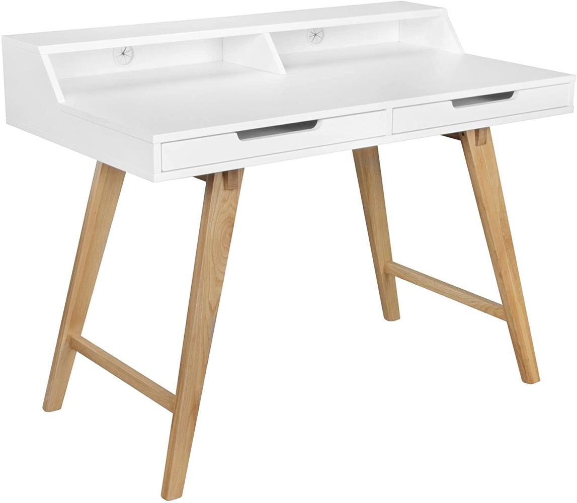 Wohnling 'Scandi' Schreibtisch, MDF weiß matt, 110 x 85 x 60 cm Bild 1