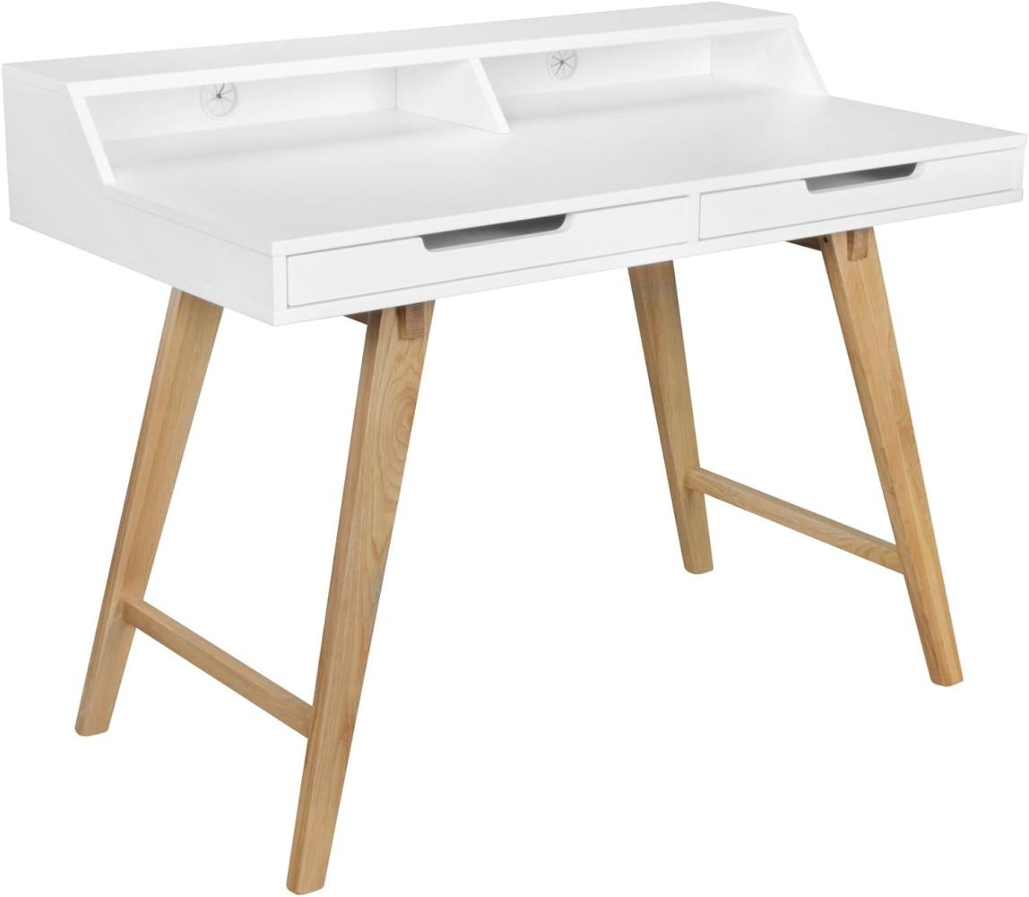 Wohnling 'Scandi' Schreibtisch, MDF weiß matt, 110 x 85 x 60 cm Bild 1