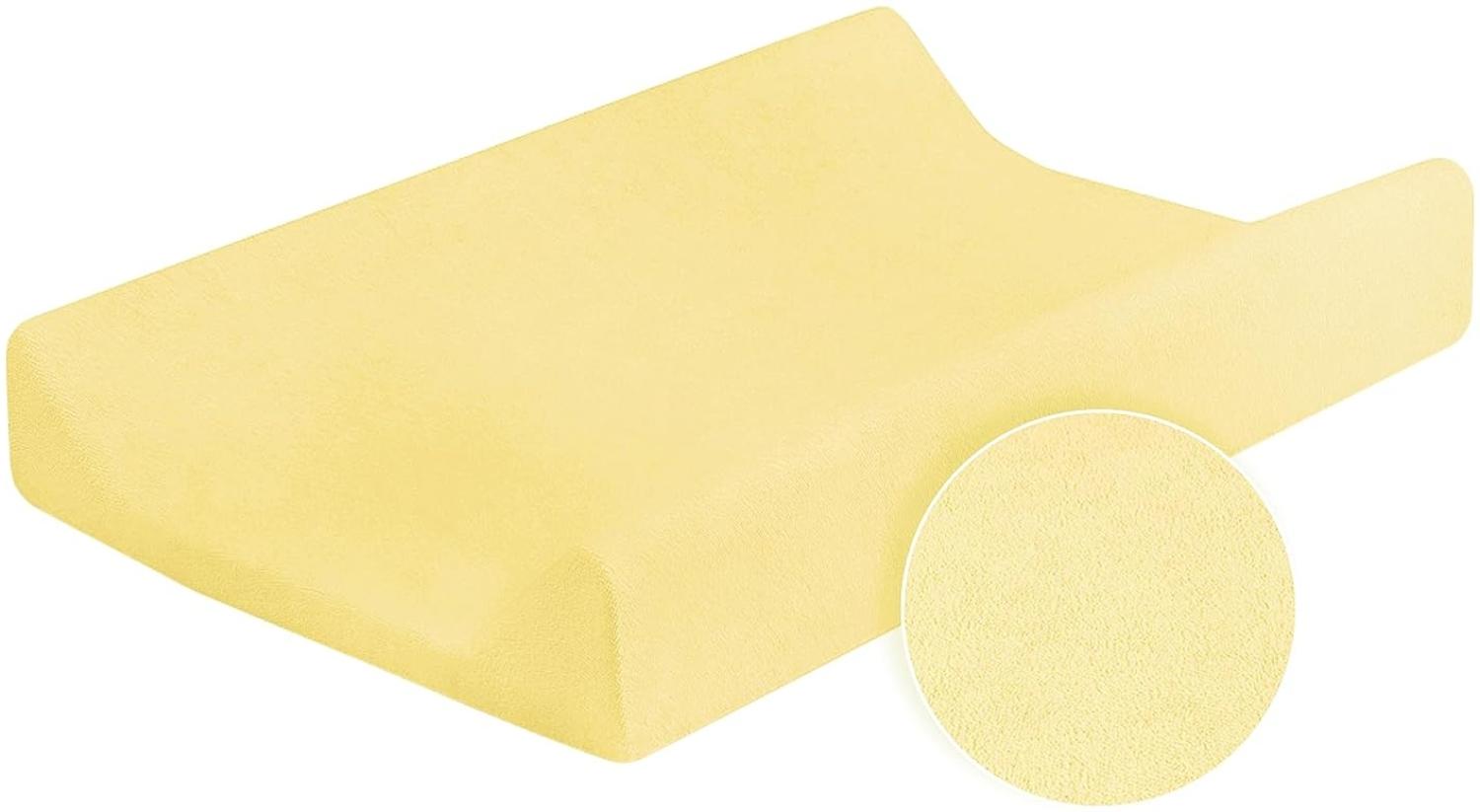 Wickelauflagenbezug Terry 70x50 cm mit erhabenen Kanten – Gelb Bild 1
