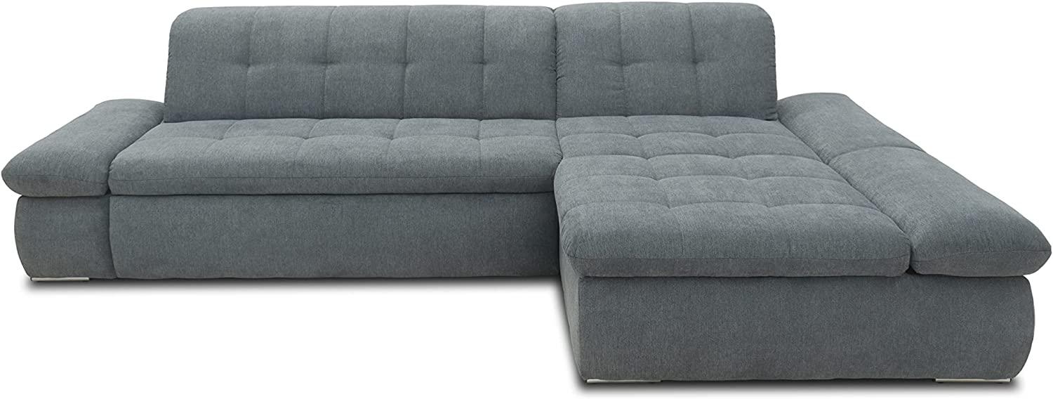 DOMO. collection Ecksofa Moric / Eckcouch mit Bett / Sofa mit Schlaffunktion in L-Form Couch mit Armlehnfunktion/ 300x172x80 cm / Schlafsofa in Grau Bild 1