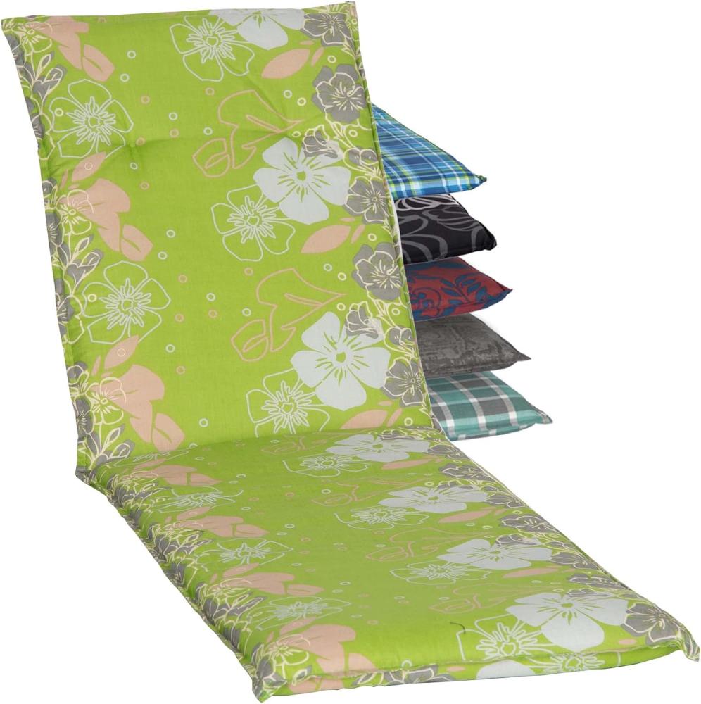 BEO Saumenauflage für Liegen - Börde - Blumenranke auf apfelgrünem Hintergrund M044 Bild 1