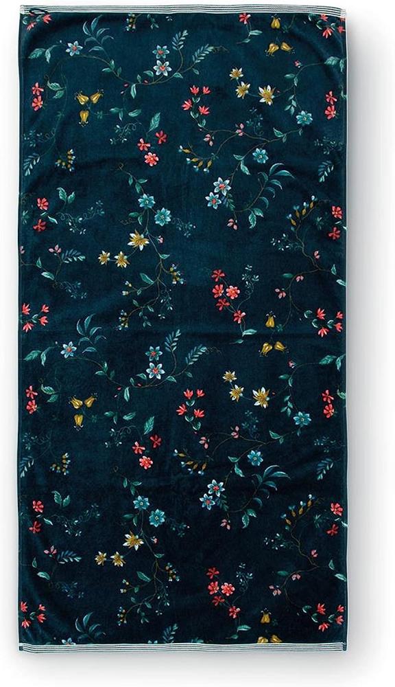 Pip Frotte-Duschtuch Les Fleurs dark blue 70x140 cm Handtuch Baumwolle Bild 1