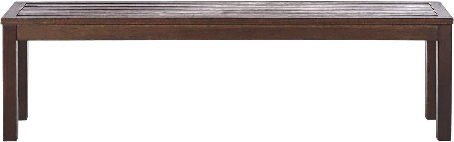 Gartenbank Holz 160 cm Dunkler Holzfarbton TUSCANIA Bild 1
