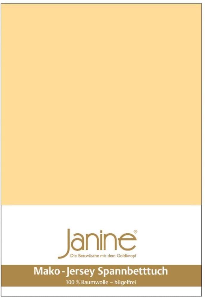 Janine Spannbetttuch 5007 Mako Jersey 90/190 bis 100/200 cm vanille Fb. 23 Bild 1