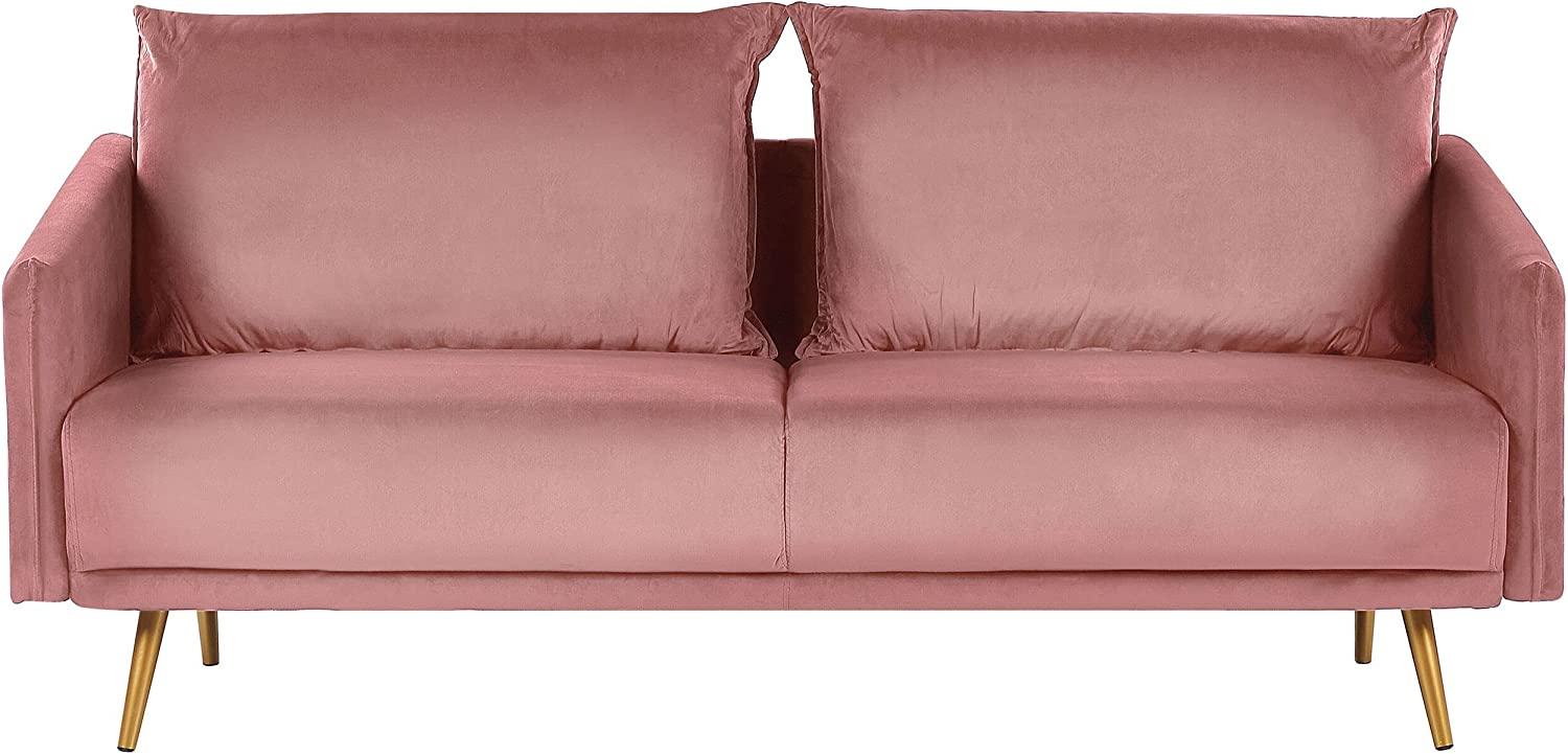 3-Sitzer Sofa Samtstoff rosa MAURA Bild 1