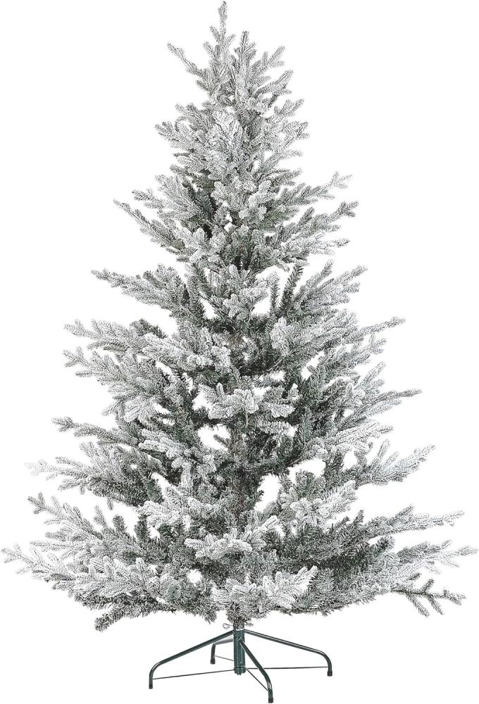Künstlicher Weihnachtsbaum schneebedeckt 180 cm weiß BRISCO Bild 1