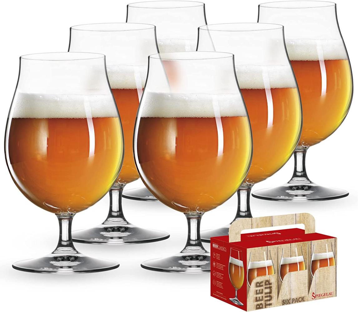 Spiegelau Beer Classics Biertulpe, 6er Set, Bierglas, Pilsglas, Bier, Glas, Kristallglas, 440 ml, 4991884 Bild 1